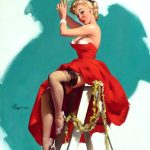 A Put-Up Job : illustration and reference photo by Gil Elvgren, 1955.