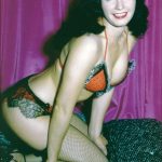 Another view of Bettie Page sexy in red